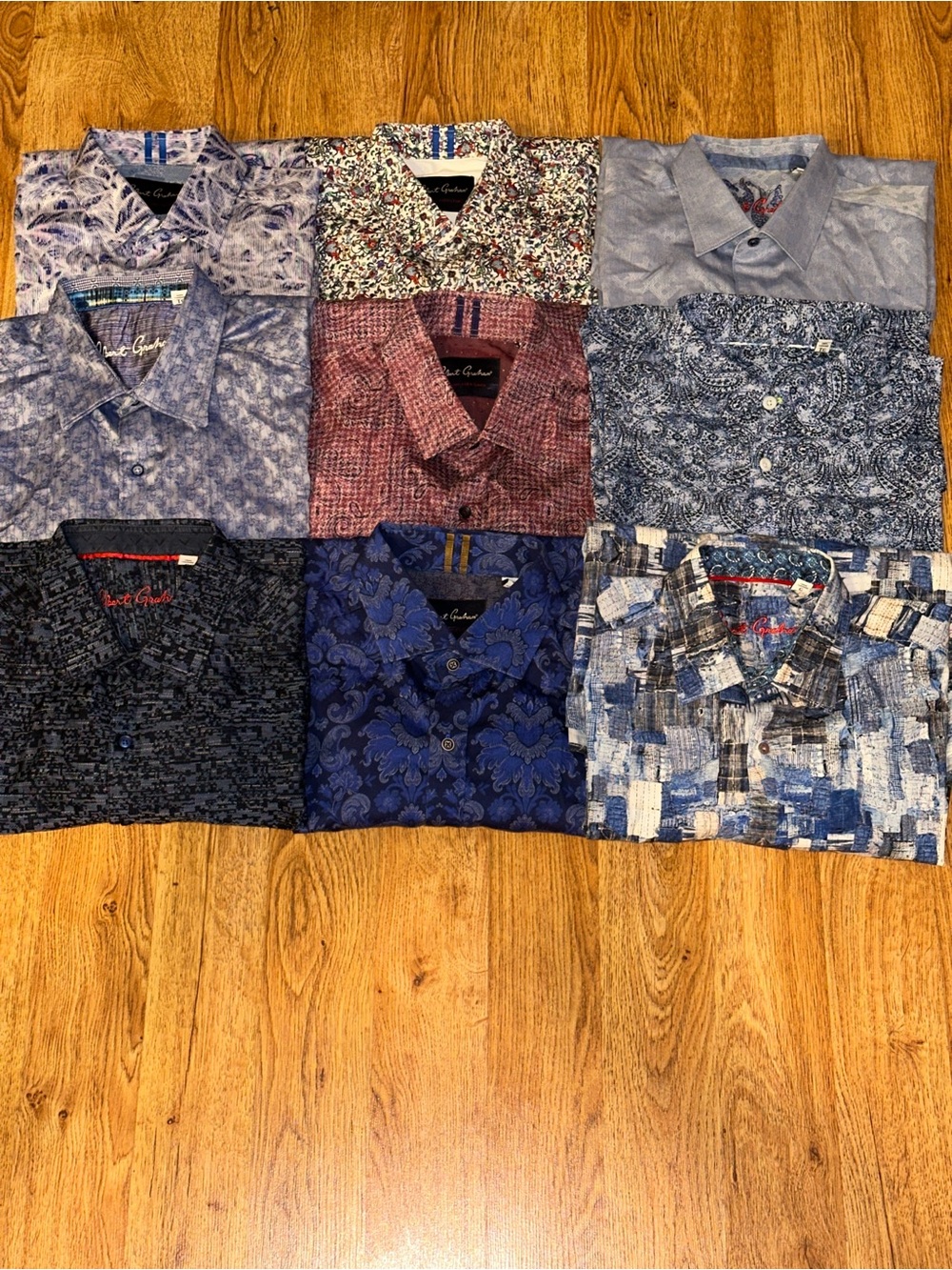 Robert Graham LOT SALE Qty. 9 Multicolor Button Down Shirt 6 Large 3 XL READ !!!